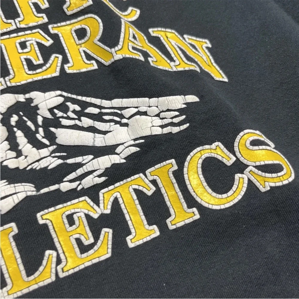 Vintage 90s Russell Crewneck Black Pacific Lutheran Athletics Sweater